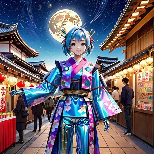 tanabata,obon,seimei,matsuri,yukata,mikuriya,ayakashi,motonari,kabukiman,anime japanese clothing,yuanji,hideyoshi,mid-autumn festival,kabukicho,asakusa,karakuri,hatsune miku,wakamiya,hanabi,piko,Anime,Anime,General