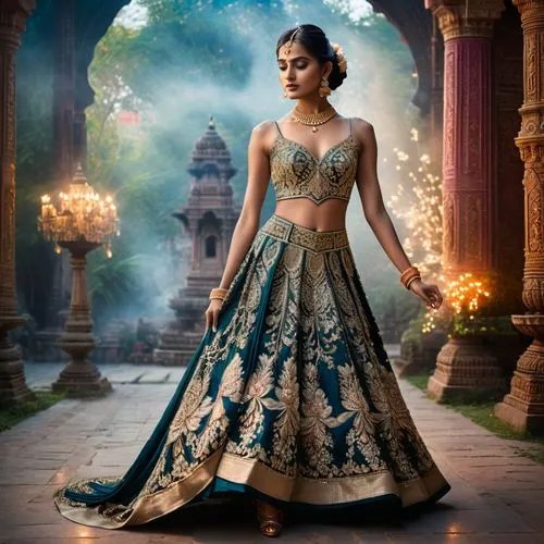 Eine Indische Tempeltänzerin,cinderella,ball gown,quinceañera,quinceanera dresses,fairy tale character,blue enchantress,jasmine blue,fairy queen,enchanting,indian bride,princess sofia,fairy peacock,ra