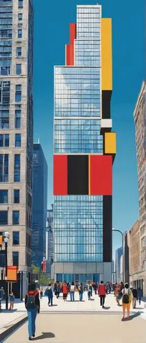 kimmelman,mondriaan,tetris,rubik,vignelli,koolhaas,antilla,blokus,tishman,scrapers,ctbuh,mondrian,archigram,superblocks,pepperberg,glass building,pixel cube,eisenman,casgrain,skycraper,Art,Artistic Painting,Artistic Painting 43