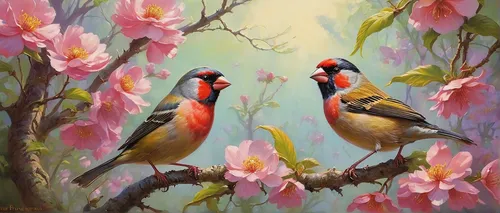 songbirds,tropical birds,goldfinches,birds on a branch,finches,bird painting,passerine parrots,colorful birds,birds on branch,wild birds,bird couple,garden birds,flower and bird illustration,birds with heart,humming birds,american rosefinches,cardinals,love bird,hummingbirds,birds singing,Conceptual Art,Sci-Fi,Sci-Fi 19