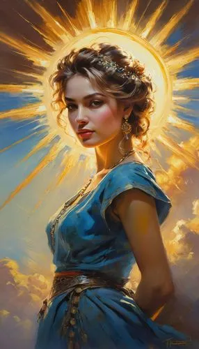 margairaz,thyatira,margaery,karakas,hypatia,fantasy portrait,sundancer,baoshun,baroque angel,sun,melpomene,virgo,golden crown,zodiac sign libra,persephone,mystical portrait of a girl,frigga,cielo,fantasy picture,liliana,Conceptual Art,Oil color,Oil Color 09