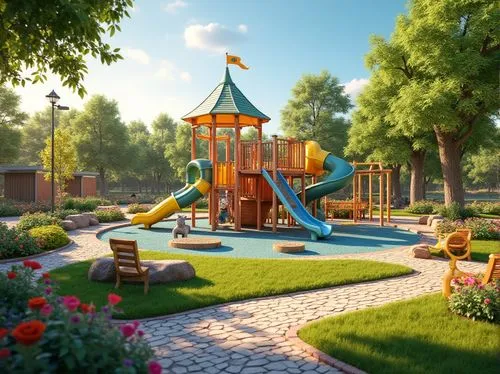 play area,3d render,3d rendering,children's playground,playgrounds,3d rendered,children's playhouse,playset,playhouses,render,playground,climbing garden,playspace,children's background,swing set,swingset,toontown,play tower,mini golf course,playsets,Photography,General,Realistic