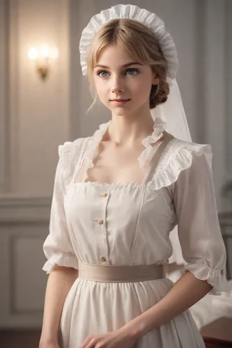 jane austen,blonde in wedding dress,bridal clothing,female doll,jessamine,overskirt,the girl in nightie,wedding dresses,doll dress,crinoline,dress doll,nurse uniform,girl in a historic way,wedding dress,wedding gown,cloth doll,bridal dress,realdoll,laundress,victorian lady,Photography,Cinematic