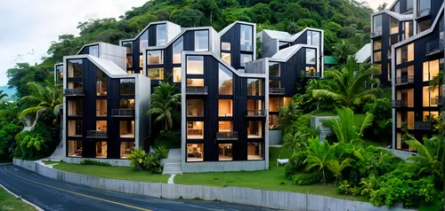 interlace,3d rendering,cube stilt houses,apartment block,cubic house,modern architecture,condominium,residential,residences,condominia,apartment blocks,hotel complex,render,hanging houses,bulding,medini,residential building,apartment buildings,apartment complex,apartment building