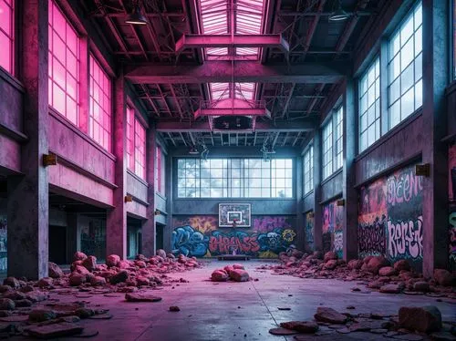 abandoned factory,empty factory,cyberpunk,warehouse,cyberscene,empty hall,detroit,abandoned building,industrial hall,abandoned,vacant,urban,fallen colorful,abandoned places,abandoned place,warehouses,abandonded,akira,industrial ruin,factory hall