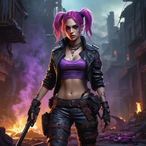 vi,jinx,zarya,shadowrun,cyberpunk,punk,Conceptual Art,Daily,Daily 09