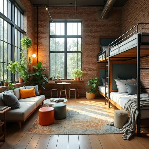 loft,lofts,shared apartment,daybeds,roominess,modern room,an apartment,sunroom,apartment lounge,great room,apartment,modern decor,furnishing,interior design,home interior,contemporary decor,sleeping room,bedrooms,danish furniture,livingroom,Photography,General,Realistic