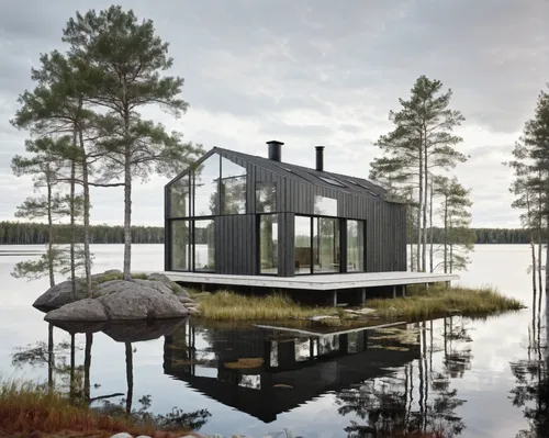 inverted cottage,house by the water,house with lake,mirror house,cube stilt houses,floating huts,summer house,house in the forest,cubic house,small cabin,houseboat,summer cottage,boat house,timber hou