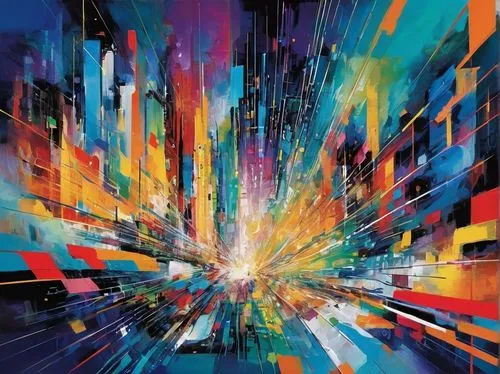 colorful city,digitalism,metropolis,kaleidoscape,cityscape,cybercity,pacitti,hypermodern,background abstract,abstract artwork,digiart,hyperspace,abstract corporate,jablonsky,wavevector,futura,digital artwork,seismic,megalopolis,hyperdrive,Conceptual Art,Oil color,Oil Color 20