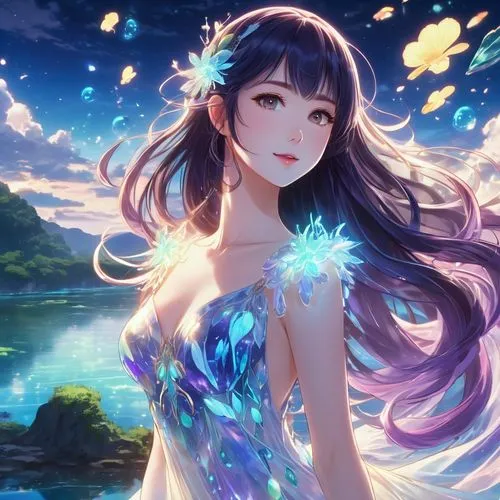 mermaid background,azure,hinata,ocean background,luminous,ocean,underwater background,summer background,sea-lavender,radiant,cg artwork,water-the sword lily,ocean blue,flora,unicorn background,aura,sea,fantasia,fairy galaxy,hydrangea background,Illustration,Japanese style,Japanese Style 03