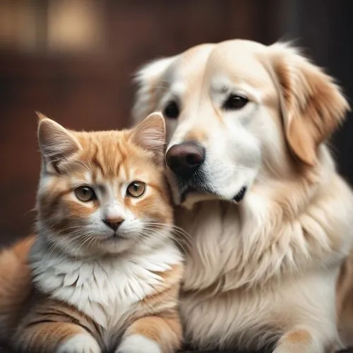 dog and cat,dog - cat friendship,goldens,samen,companion dog,companionship,Photography,Documentary Photography,Documentary Photography 02