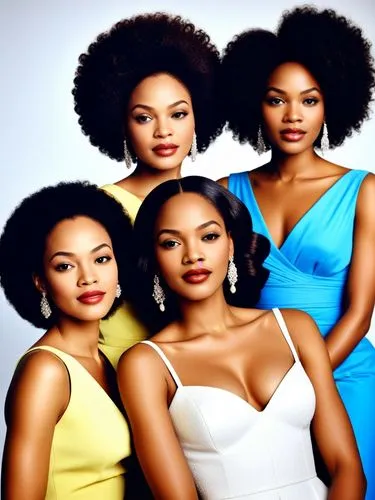 the prettiest african-american actresses,three beautiful women posing for the camera with one wearing a dress,braxtons,afro american girls,beautiful african american women,marvelettes,dreamgirls,afroc