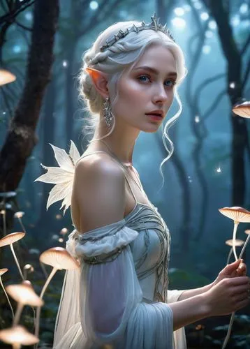 white rose snow queen,faery,faerie,fae,elven flower,fantasy picture,fantasy portrait,elven,fairy queen,the snow queen,fantasy art,violet head elf,male elf,fairy tale character,rosa 'the fairy,fairies aloft,enchanting,elven forest,elf,fairy,Art,Classical Oil Painting,Classical Oil Painting 05