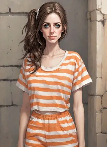 girl in t-shirt,girl in a long,horizontal stripes,girl in cloth,girl with cloth,striped background,the girl in nightie,women's clothing,isolated t-shirt,women clothes,fashion vector,young woman,a girl in a dress,portrait of a girl,fashion illustration,girl in a historic way,prisoner,girl in a long dress,illustrator,world digital painting,Digital Art,Comic