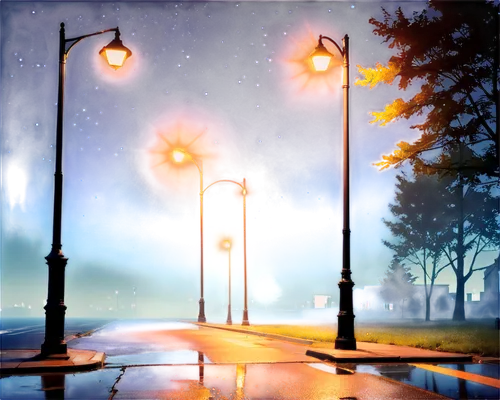 street lamps,street lights,streetlight,street lamp,outdoor street light,streetlamp,street light,pedestrian lights,light posts,iron street lamp,lamp post,traffic lamp,lamppost,night scene,light post,photo painting,lamplighter,world digital painting,light rain,busstop,Conceptual Art,Daily,Daily 21