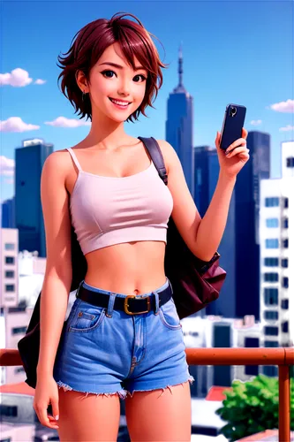 shadman,giantess,mei,asahina,sfm,meg,chako,ayumi,3d render,yanmei,anime 3d,3d model,ikumi,emiko,3d rendered,girl making selfie,ayata,tirona,dusk background,xiaolu,Illustration,Japanese style,Japanese Style 03