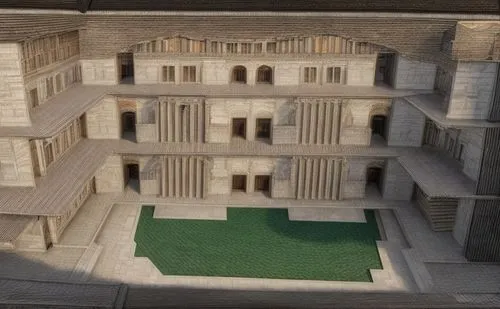 egyptian temple,trajan's forum,3d rendering,model house,château de chambord,celsus library,courtyard,ancient greek temple,3d model,roman temple,ibn tulun,roman theatre,3d render,3d albhabet,peter-pavel's fortress,roman villa,3d rendered,qasr al kharrana,greek temple,qasr al watan,Common,Common,Natural