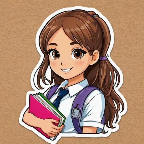 flat blogger icon,clipart sticker,tsumugi kotobuki k-on,primary school student,sticker,hiyayakko,girl with speech bubble,student,akko,cute cartoon character,azusa nakano k-on,girl studying,pencil icon,school start,stickers,teacher,chibi girl,schoolgirl,ayu,dribbble icon,Unique,Design,Sticker