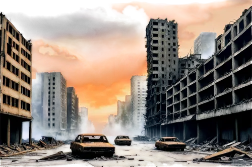 post-apocalyptic landscape,apocalyptic,post apocalyptic,destroyed city,city in flames,apocalypse,apocalypso,apocalyptically,doomsday,apocalypses,carmageddon,apocalypticism,end of the world,cloverfield,the end of the world,fallujah,armageddon,deodato,tiberian,kurilsk,Illustration,Black and White,Black and White 23