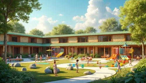 3d rendering,ecovillage,ecovillages,3d render,school design,resort,render,3d rendered,golf resort,renderings,courtyard,dormitory,pool house,nurseries,golf hotel,sketchup,holiday complex,termales balneario santa rosa,zen garden,cohousing,Photography,General,Realistic