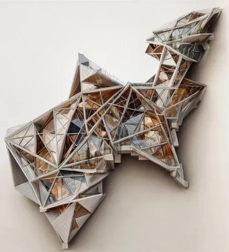 escher,steel sculpture,glass pyramid,origami paper,kaleidoscope art,mechanical puzzle,origami,dodecahedron,facets,origami paper plane,building honeycomb,honeycomb structure,cubic house,faceted diamond,cubic,cube stilt houses,kaleidoscope,fractals art,penrose,kaleidoscope website,Architecture,General,Masterpiece,None