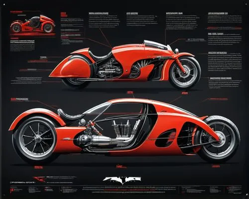 Architecture Sketch (industrial design of a futuristic lunar motorcycle inspired by the movie Batman mix Mad Max, powered by General motors and Lockheed martin, with notes on materials and measurement