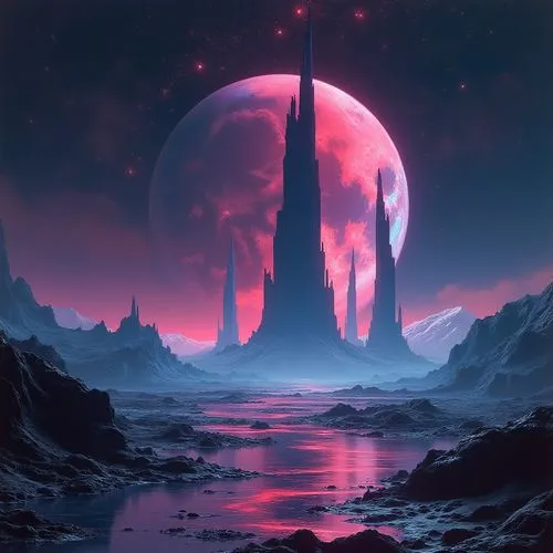 alien planet,alien world,futuristic landscape,lunar landscape,fantasy landscape,fantasy picture,Photography,Documentary Photography,Documentary Photography 03