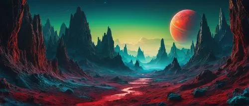 alien world,alien planet,futuristic landscape,fantasy landscape,fire planet,lunar landscape,barren,red planet,barsoom,ice planet,panspermia,vast,space art,volcanic landscape,moonscape,valley of the moon,desert planet,volcanic,planet alien sky,danxia,Photography,General,Fantasy