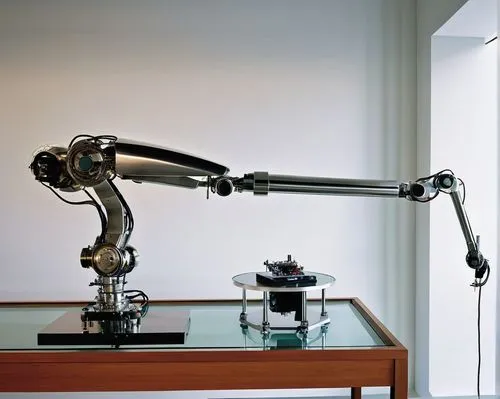 industrial robot,double head microscope,the tonearm,microtome,watchmaking,automatique,automatik,roboticist,microscope,watchmaker,deskjet,microbrewer,irobot,moviola,microscopes,articulated manikin,sloviter,industrial design,radiophone,office automation,Illustration,Retro,Retro 21