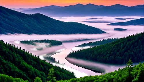 foggy landscape,sea of fog,foggy mountain,sea of clouds,mountainous landscape,wave of fog,mountain landscape,fog banks,skykomish,landscape background,cascade mountains,olympic peninsula,above the clouds,japanese mountains,mountain sunrise,foggy forest,mountain valleys,smokies,forestland,mountain scene,Illustration,Vector,Vector 15