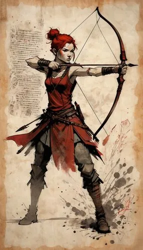 female warrior,swordswoman,bow and arrows,longbow,warrior woman,bow and arrow,bows and arrows,eskrima,archery,samurai fighter,katana,bow arrow,scythe,quarterstaff,3d archery,huntress,archer,hand draw arrows,draw arrows,field archery,Illustration,Black and White,Black and White 08