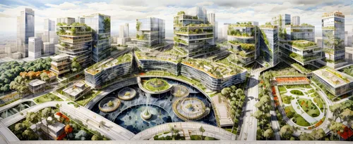 smart city,futuristic architecture,urban development,urbanization,futuristic landscape,fantasy city,urban design,utopian,eco-construction,metropolis,skyscraper town,city cities,ecological sustainable development,solar cell base,city buildings,permaculture,terraforming,skyscrapers,shanghai,kirrarchitecture