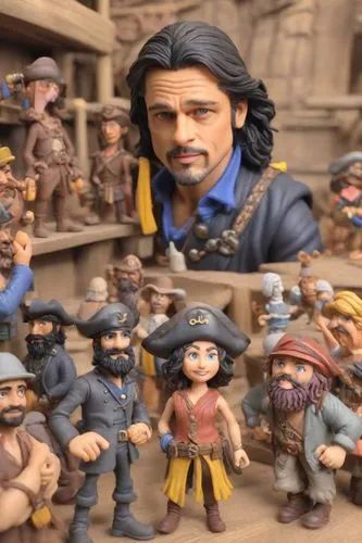 barbossa,miniature figures,clay figures,figurines,toymakers,ardeth,Digital Art,Clay