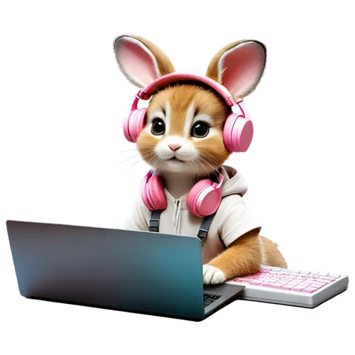 computer mouse,cartoon bunny,listening to music,sylbert,cartoon rabbit,dj,bunni,tittlemouse,coder,bunzel,djn,mascotech,mangle,disc jockey,computerologist,musical rodent,girl at the computer,rabbot,bunnie,mouse,Conceptual Art,Fantasy,Fantasy 05