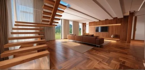 Design a vintage-style living space with a warm and comfortable atmosphere. Please use a lot of wood materials and use brown colors and patterns.,hardwood floors,wood flooring,wooden stair railing,woo