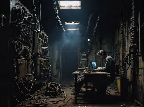man with a computer,watchmaker,repairman,computer room,clockmaker,electrician,autoworker,metalworker,deakins,projectionist,engine room,in a working environment,man praying,blacksmith,engraver,tarkovsky,restorers,indian worker,cinematographer,the boiler room,Photography,Documentary Photography,Documentary Photography 08