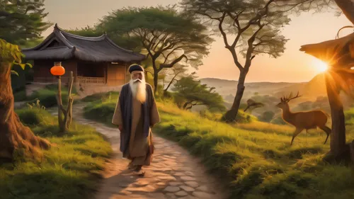 the mystical path,hanfu,qingming,korean folk village,sanxia,shennong,hobbiton,fantasy picture,shannxi,taoist,thingol,world digital painting,wuxia,qixi,qibao,qingxi,buddhists monks,qingcheng,xicheng,wudang,Photography,General,Natural