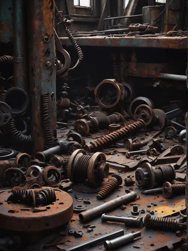 scrap iron,machinery,metallurgy,abandoned factory,metal rust,foundry,scrap metal,steel mill,rusting,metal lathe,riveting machines,industrial,rusted,lathe,manufactures,manufacture,scrap yard,machine tool,steelworker,yellow machinery,Conceptual Art,Graffiti Art,Graffiti Art 04