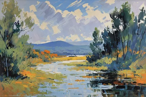 river landscape,flowing creek,brook landscape,salt meadow landscape,autumn landscape,small landscape,mountain river,jordan river,fall landscape,a river,river cooter,jordan river valley,landscape,mountain stream,rio grande river,freshwater marsh,teton,oil painting,river view,riverbank,Conceptual Art,Oil color,Oil Color 10