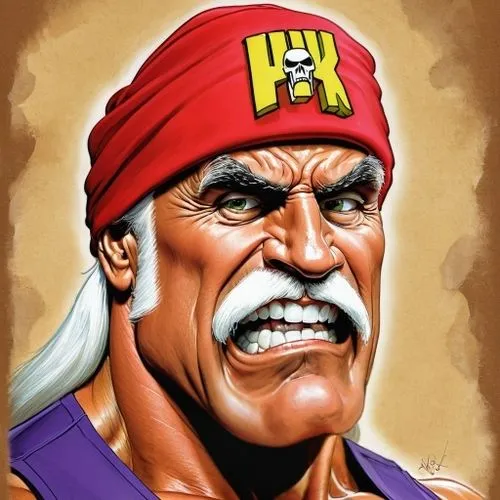 Hulk Hogan caricature,haggar,hogan,hakan,hercule,heihachi,shadaloo