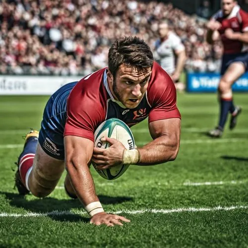 a rugby player diving to score a try,halfpenny,robshaw,marler,hinggan,dallaglio,guilhem,Photography,General,Realistic