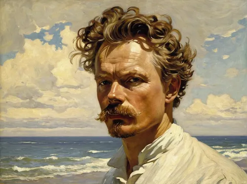 man at the sea,self-portrait,lev lagorio,artist portrait,vincent van gough,self portrait,lokportrait,portrait,romantic portrait,man portraits,a carpenter,pferdeportrait,el mar,italian painter,carpenter,post impressionist,robert harbeck,portait,child portrait,face portrait,Illustration,American Style,American Style 04