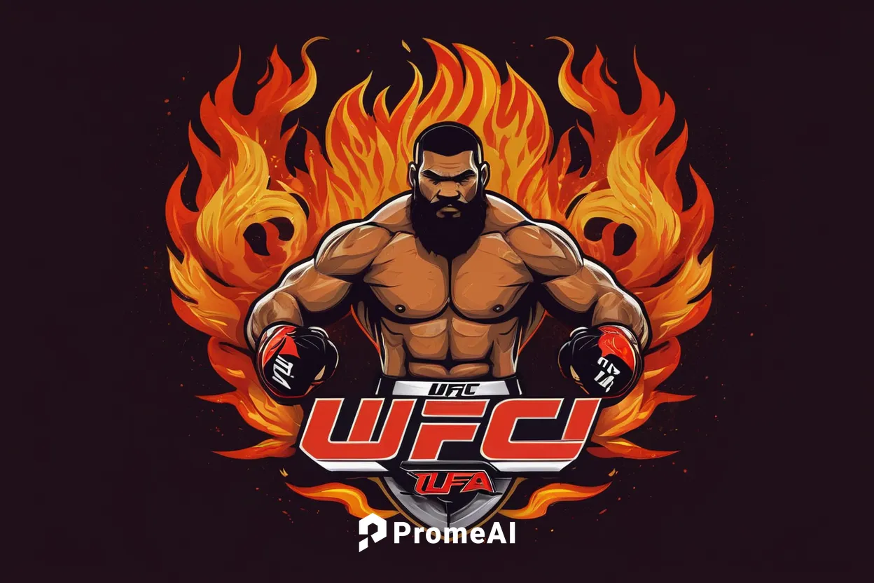 Design a fierce UFC logo with flames and a fiery background,ufc,fire logo,fire background,mma,mixed martial arts,striking combat sports,kickboxer,lethwei,steam icon,logo header,png image,download icon