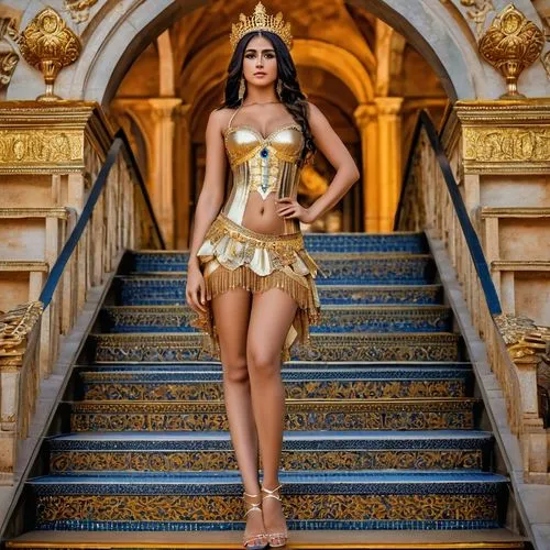 cleopatra,egyptian,ancient egyptian girl,tutankhamun,tutankhamen,pharaonic,ancient egyptian,arabian,wonderwoman,ancient egypt,girl on the stairs,egypt,priyanka chopra,hallia venezia,iranian,tiana,persian,egyptian temple,pharaoh,gold wall,Photography,General,Realistic