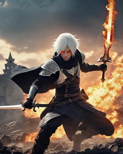 kakashi hatake,witcher,massively multiplayer online role-playing game,assassin,fire background,flame robin,monsoon banner,full hd wallpaper,cosplay image,tiber riven,templar,thunder,dragon slayer,mobile video game vector background,jasper,fire master,heroic fantasy,burning earth,game art,zero,Conceptual Art,Daily,Daily 20