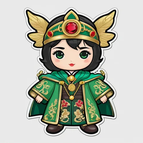 frog prince,wuchang,nikko,shuanghuan noble,yi sun sin,jeongol,emperor,yuanyang,kokeshi doll,kokeshi,yibin,sensoji,frog king,jiaogulan,wild emperor,yujacha,khlui,guilinggao,bianzhong,loki,Unique,Design,Sticker