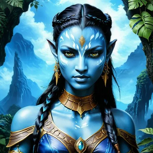 blue enchantress,inara,yavana,avatar,liara,siara,Conceptual Art,Fantasy,Fantasy 30