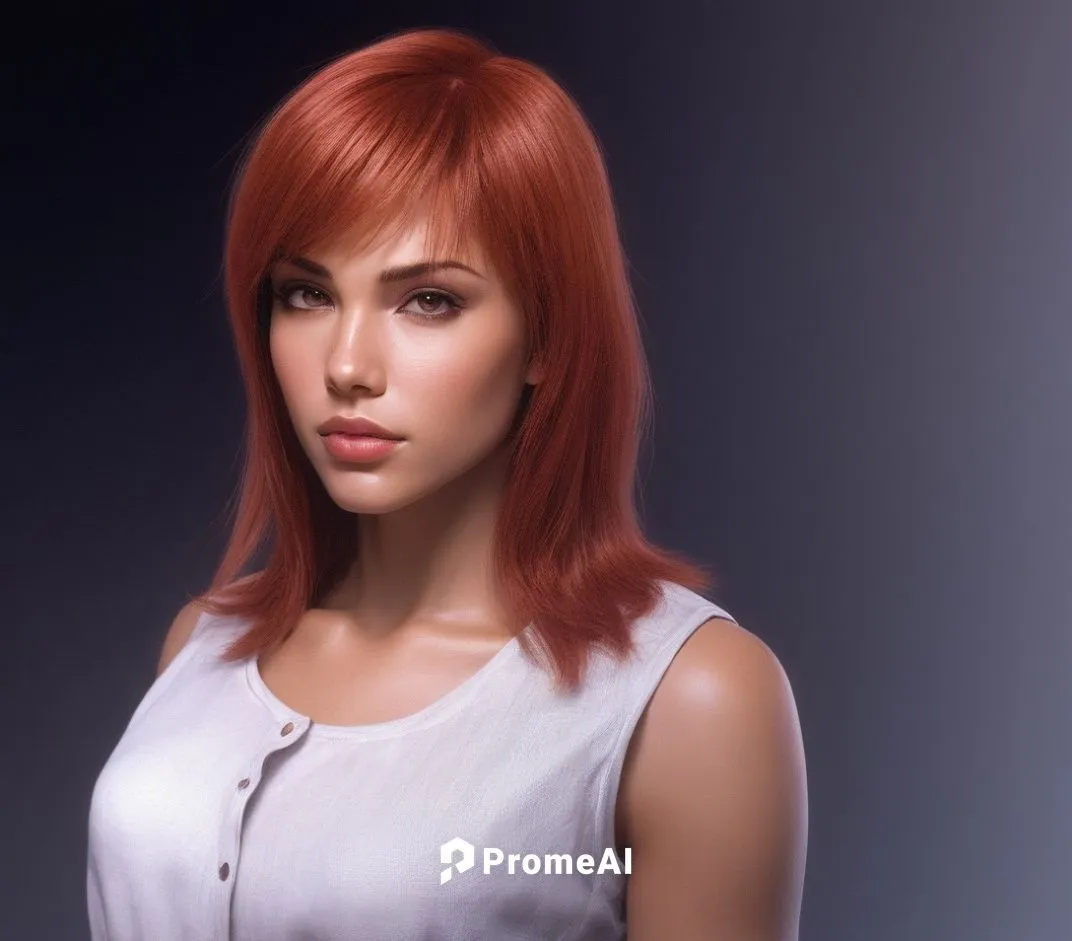 an image of a woman with long hair,serah,romanoff,jolin,johansson,aliona,redhair,Illustration,American Style,American Style 01