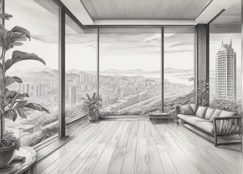 penthouses,cityview,sky apartment,window view,coloring page,window sill,modern room,bedroom window,habitaciones,electrochromic,oticon,songdo,sunroom,waterview,windowsill,city view,high rise,window glass,viewshed,groundfloor,Illustration,Black and White,Black and White 30