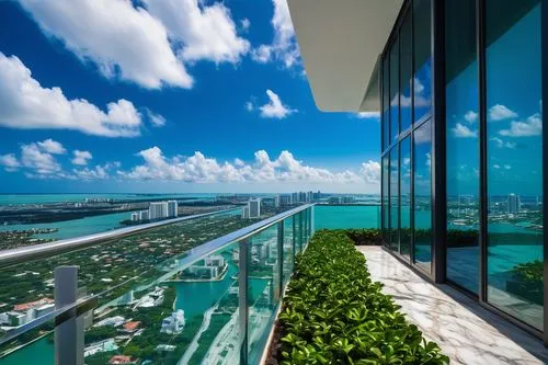 penthouses,fisher island,brickell,hkmiami,biscayne,glass wall,skyscapers,sobe,skybridge,south beach,skywalks,waterview,observation deck,miami,the observation deck,biscayan,glass facade,block balcony,skywalk,glass facades,Illustration,Paper based,Paper Based 04